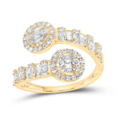 3/4CTW-DIA NK ROUND SHAPE CUFF RING